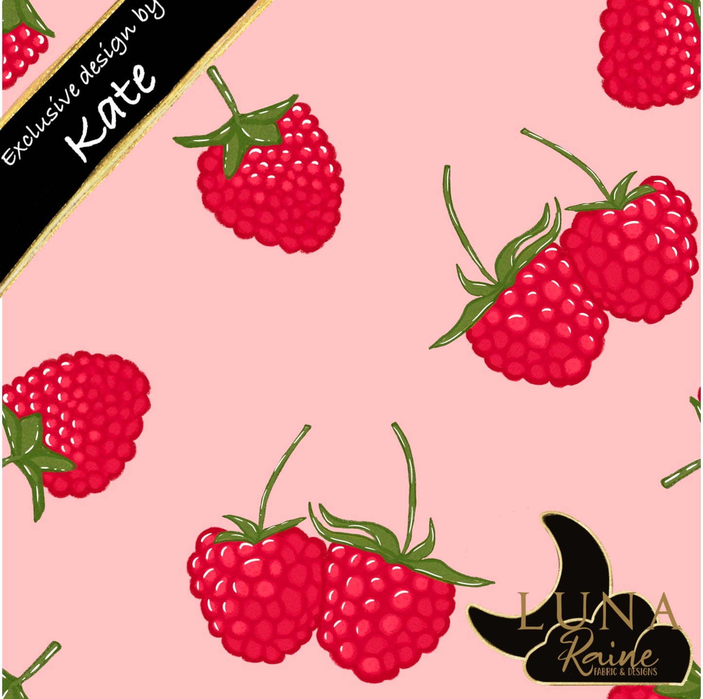 Raspberry Kisses on White