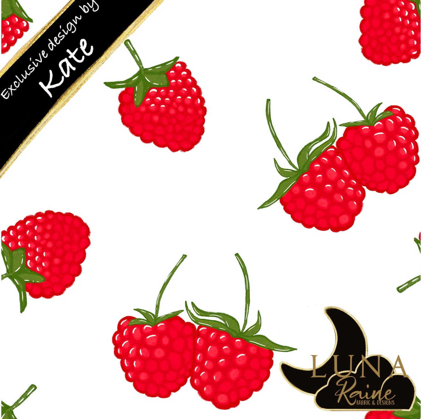 Raspberry Kisses on White