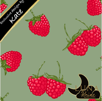 Raspberry Kisses on White