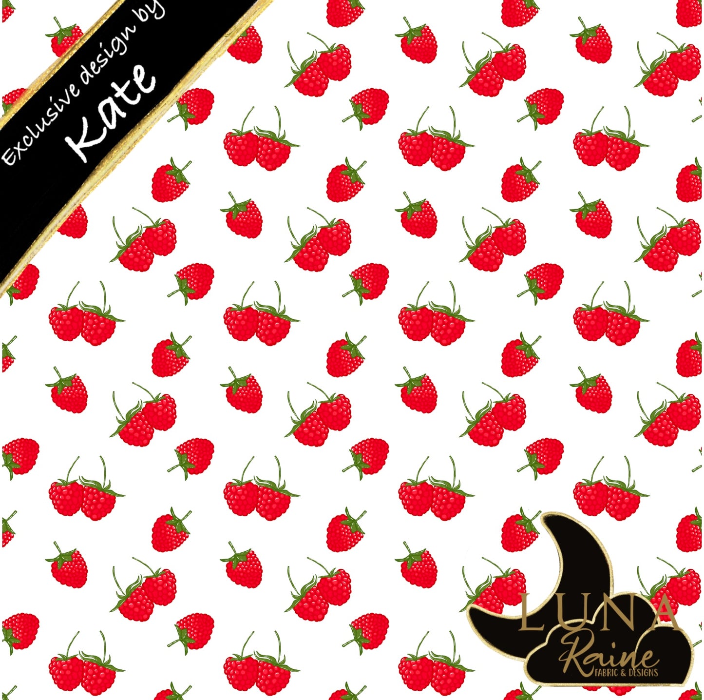 Raspberry Kisses on White