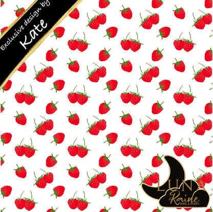 Raspberry Kisses on White