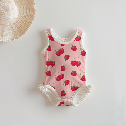 Raspberry Kisses on White